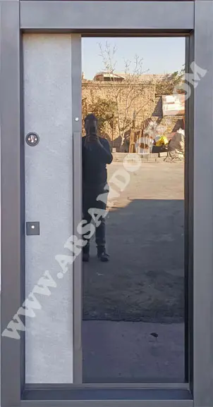 درب ضد سرقت میکروسمنت شیشه بزرگ   کد ۷۱۲۱   تصویر دوم