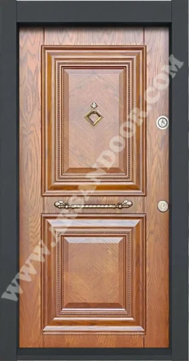 درب ضد سرقت دو قاب جناغی بلوط - کد ۳۰۲۱- تصویر سوم