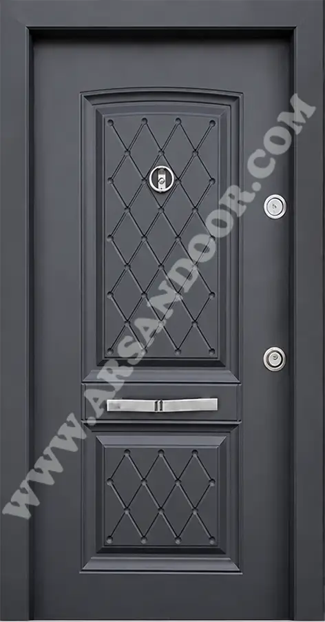 درب ضد سرقت رویه فلز مشکی کد ۶۰۴۳   تصویر دوم