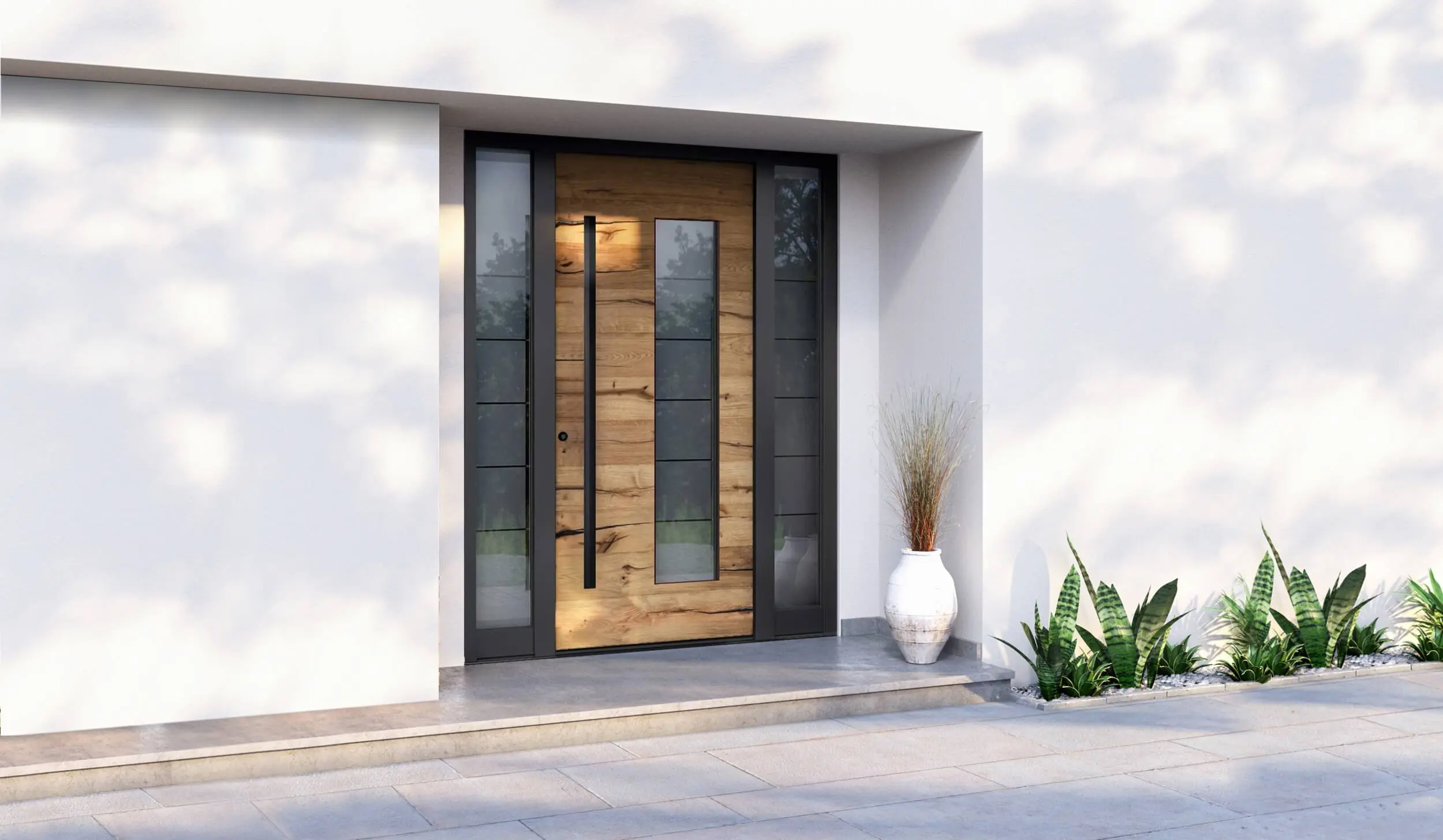 Alu_Haustueren_INOTHERM_Sommeraktion_1 درب های هوشمند و کاربرد آنها بعنوان درب ورودی ساختمان